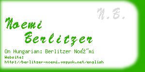 noemi berlitzer business card